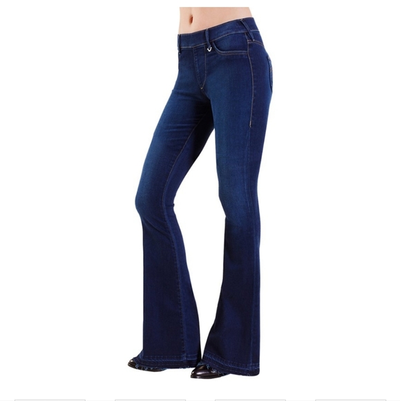 True Religion Pants - True Religion Runway Flare Jeans Pull-On Blue Women's Size Large